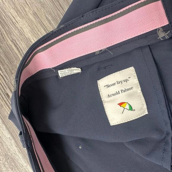 Puma x Arnold Palmer Umbrellas Blue Mens 32 AOP Performance Chino Golf Shorts - Picture 5 of 10